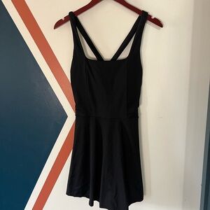 Pink Lily Black Athletic Tennis Dress